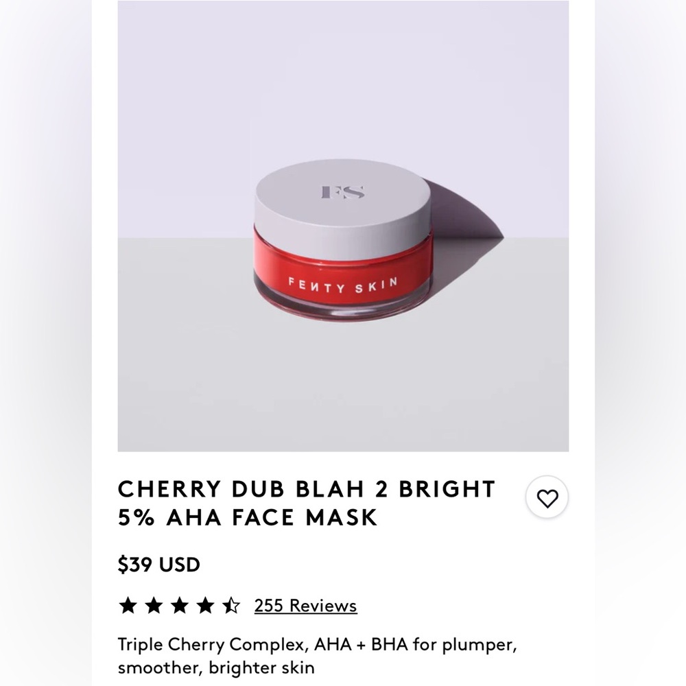 Fenty skin face mask